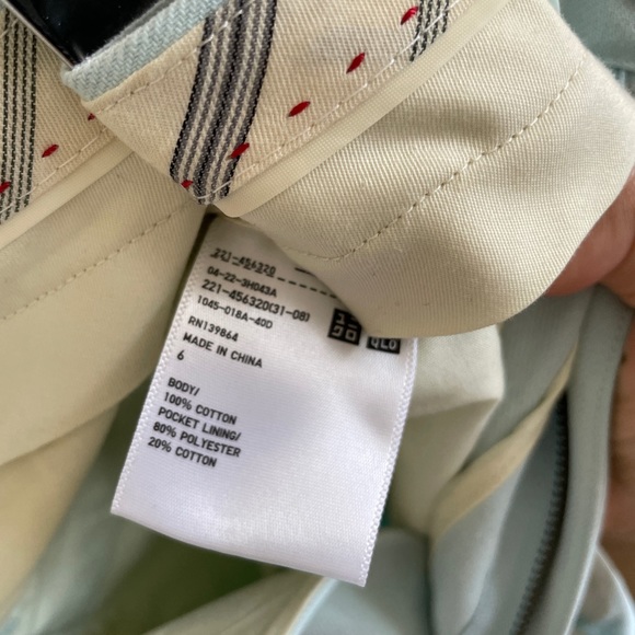 Ines de la Fressange x Uniqlo CottonStraight Leg Dress Pants Light Blue (Size 6) - Picture 4 of 4